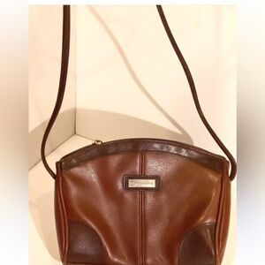 Liz Claiborne man-made, leather brown exterior cross body